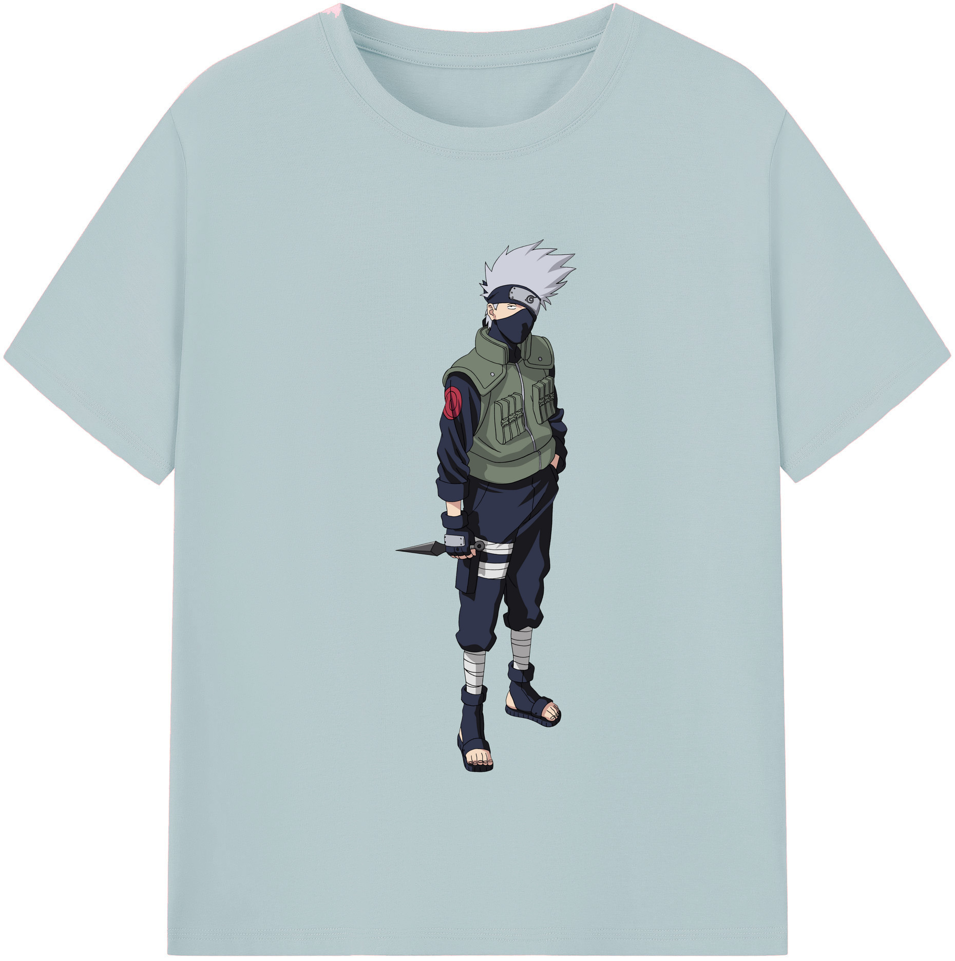 （画像用） NARUTO -ナルト- はたけ カカシ Hatake Kakashi 綿100％半袖Tシャツ（フロントプリント）